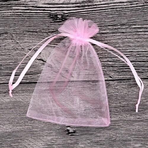 100pcs Wedding Party Organza Candy Jewelry Beads Gift Pouch Bags With Pattern 11x16cm Mix Color