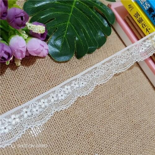 2.3-3.5cm S1710 high-quality white Nylon Spandex stretch Narrow lace trimmings for sewing decorative African lace fabric