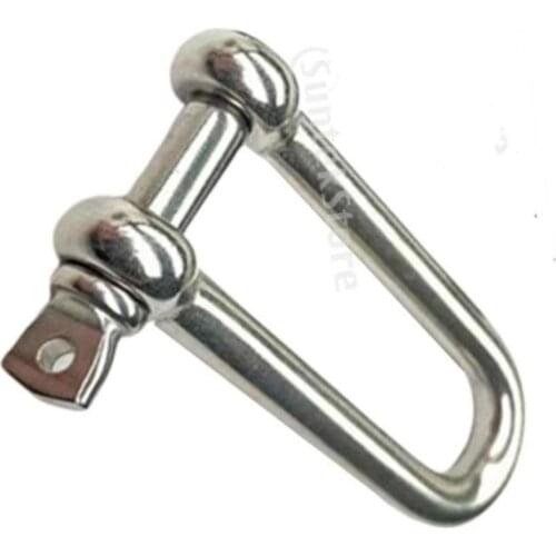 304 Stainless Steel Long D-Shackle Chain Shackle Rigging Fastener 5MM