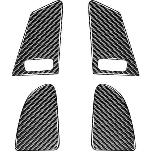 4Pcs Carbon Fiber Window Lift Switch Trim Button Sticker for Volvo V60/S60/XC60 Left Right Drive Automotive Interior Stickers