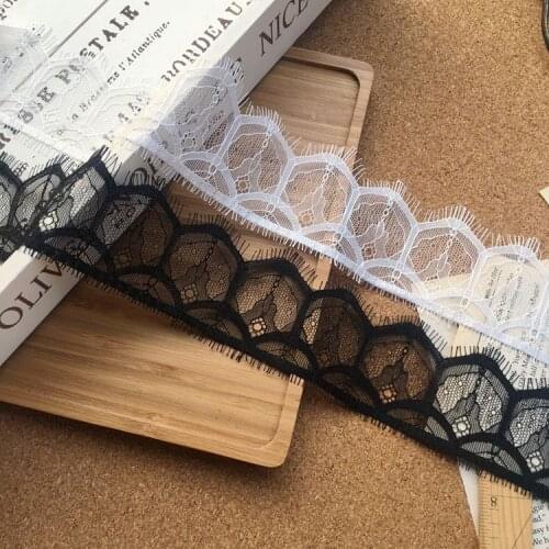 6.5cm wide unilateral retro eyelash lace high quality DIY collar sleeves skirt home decoration accessories 6meter