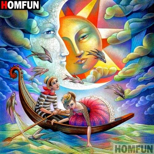 HOMFUN Full Square/Round Drill 5D DIY Diamond Painting "Cartoon character" Embroidery Cross Stitch 5D Home Decor A09391