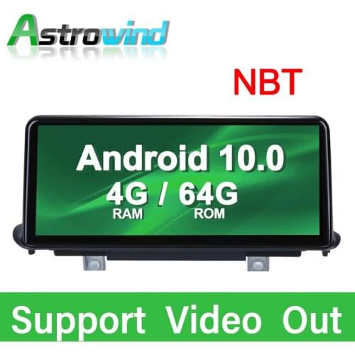 10.25 inch 4G RAM 64G ROM Android 10.0 System Car GPS Navigation Media Stereo Radio For BMW X5 F15 X6 2014- 2017 with NBT System