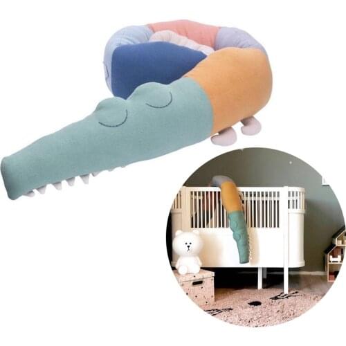 Newborn Baby Bed Bumper Infant Bed Crib Protection Kids Cot Protector Children Crocodile Pillow Baby Bedding Accessory Room Toys