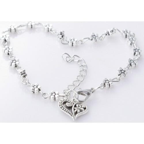 New Fashion Anklets On Foot Ankle Bracelets For Women Leg Chain New Heart Female Anklets Barefoot Crochet Sandals Foot Jewelry