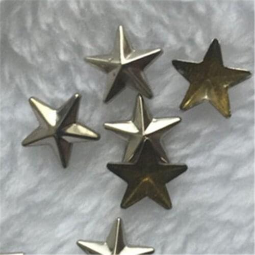 50pcs 8MM Silver Copper Hot Fix Star Shape Punk Studs Hotfix Iron on Nailheads Beads For Clothing DIY Accessories