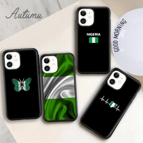 Nigeria Flag Phone Case for iPhone 11 12 Pro Max mini X XR XS SE 2020 5 6S 7 8 Plus Samsung Galaxy S8 S9 S10 Cover shell