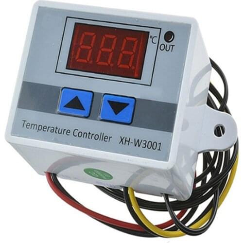 10A 12V 24V 220V AC Digital LED Temperature Controller XH-W3001 For Incubator Cooling Heating Switch Thermostat NTC Sensor