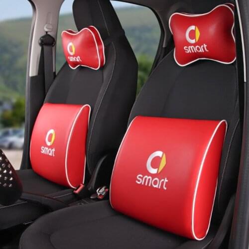 Car memory cotton headrest Neck pillow Back cushion Lumbar support For smart 450 451 453 fortwo forfour Auto Accessories