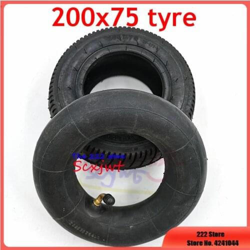 Lightning Delivery 200x75 Outer Tyre Inner Tube 8 Inch Wheel Tyre 200*75 for Electric Scooter Go Kart Parts