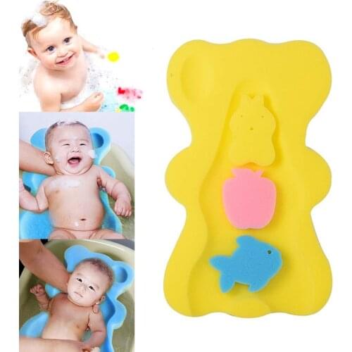 Baby Infant Soft Bath Sponge Seat Anti-Slip Foam Mat Body Support Cushion Pad Bathroom Supplies AN88