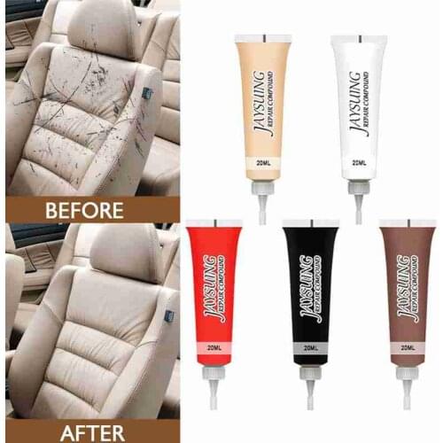 20ml Car Seat Leather Repair Agent Vinyl Repair Kit Gel Panels Advanced Leather Cream Instrument Car Repair Sofas Repair Co O9F0
