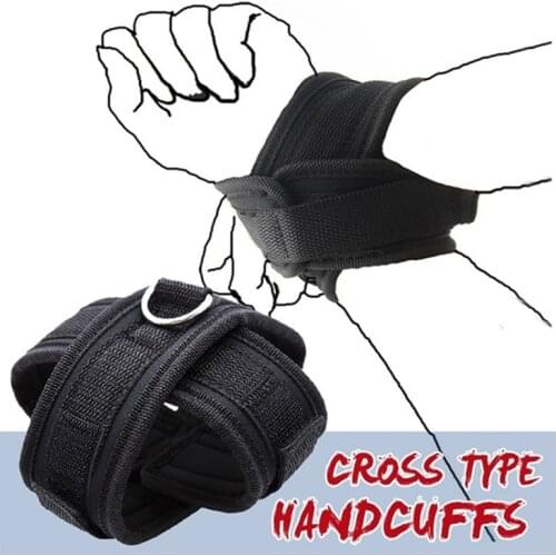 Cross Type Bondage Handcuffs Adult Games Restraints Kit for Men Women Hand Binding Sex Toys BDSM Bondage Fetish Adult Games