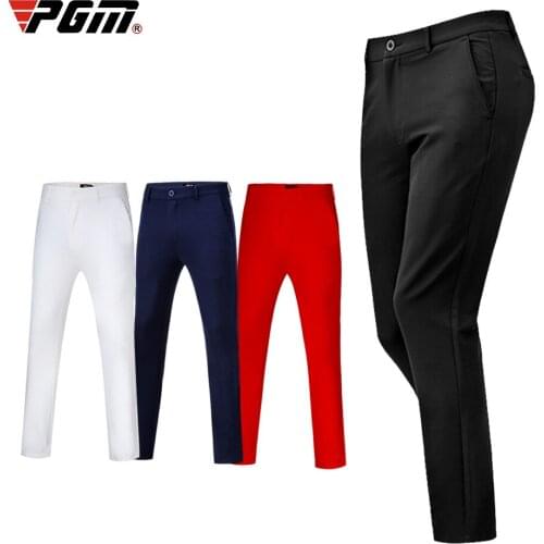 PGM Mens Golf Clothing Sportswear Spring Summer Sports Golf Trousers Waterproof High Elasticity Slim Breathable Men Golf Pants