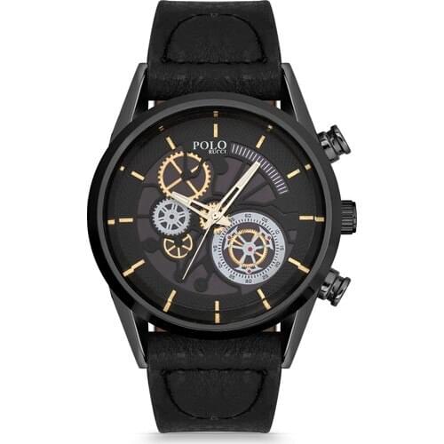 POLO Rucci Men's Watch With Leather Strap