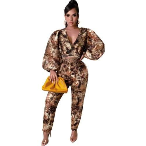 Plus Size Sexy 2 Piece Set Women Club Outfits Matching Sets Two Piece Set Crop Top and Pants Lantern Sleeve Clothes for Women