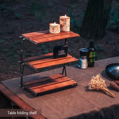 Garden Furniture Camping Picnic Tourist Tables Desktop Folding Rack Camping Equipment Multifunctional Portable Storage Table