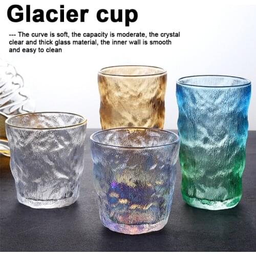 European style retro sun flower glass embossed cup milk tea juice cup home water cup bar beer bar