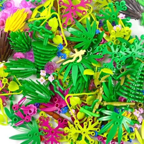 MOC Plant Grass Flower Building Blocks City Street View Garden DIY Accessories Creative Bricks Parts Compatible All Brands