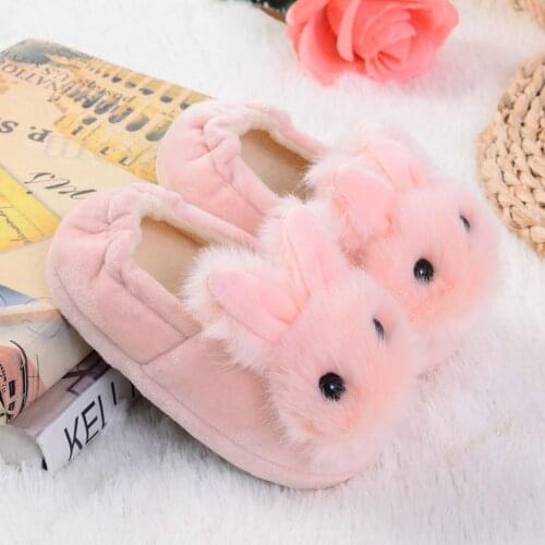 TELOTUNY Toddler Infant Kids Baby Warm Shoes Boys Girls Cartoon Soft-Soled Plush Winter Indoor Slippers Kids Shoes First Walker
