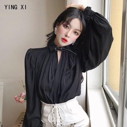 YING XI Womens Long Sleeve Shirts