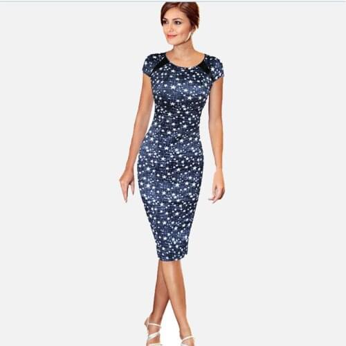 Patch Work Short Sleeve Bodycon Women Dresses 2020 Summer O Neck Elegant Casual Stretch Office Party Female Feminine Midi Dress