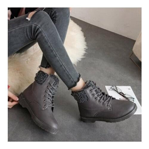 Winter Boots Snow Boots Women Shoes Woman Boots Fashion Flat Short Fur Ankle Boots 2020 Winter New Short Fur Warm Boots