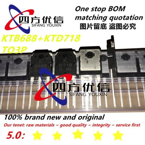 SZFTHRXDZ 100% new original (10Pair) KTD718 KTB688 KTD718 KD718 KB688 KD718 KTB688 2SD718 2SB688 2SD718 D718 B688 D718 TO3P