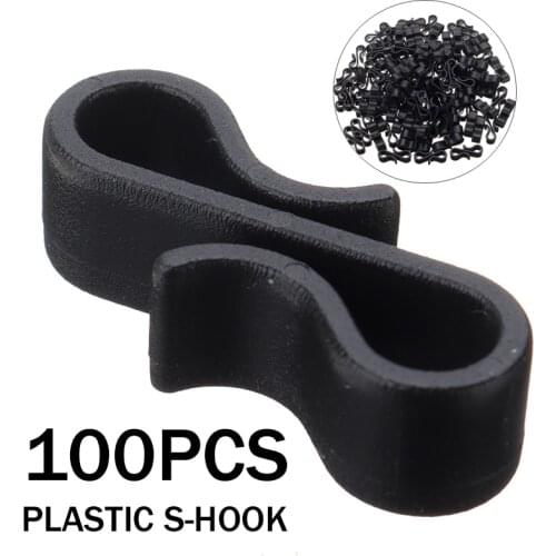 100pcs S-type Gutter Hooks Party LED Fairy Light Hooks Handing Dual Head S Shaped Gutter Hooks Store Organizer Heavy Duty Clips