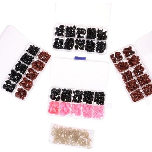 130pcs/box Mini Plastic Safety Noses Triangle For Teddy Bear Stuffed Animals Toys Dolls Accessories