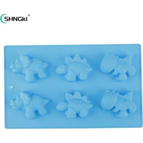 3D Animal Dinosaur Silicone Molds Form Sugar Fondant Soap Jelly Pudding Moulds Kitchen Pastry Baking Tool Cake Decorating Tools