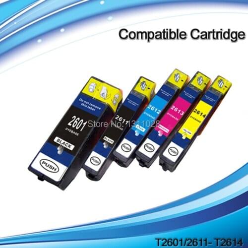 5PK 1 SET T2601 T2611 T2612 T2613 T2614 compatible ink cartridge for XP-600 XP-605 XP-700 XP-800 XP-810 XP-710 XP-615 XP-610