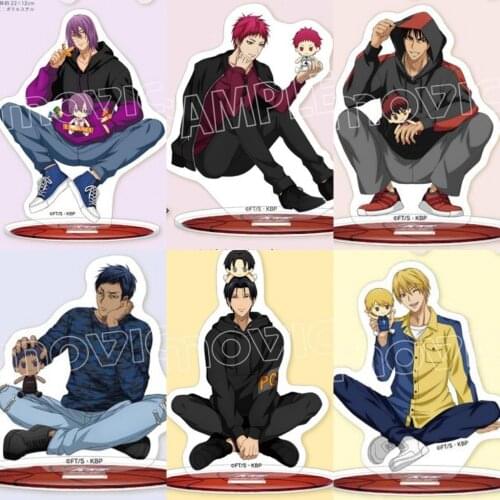 Anime Kurokos Basketball Tetsuya Kagami Taiga Hyuga Junpei Acrylic Figure Stand Display Model Plate Sitting Posture Series Gift