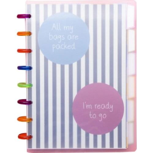 Fromthenon A5B6 diary Journals Discs Ring Bound Spiral Notebook H Planner Diary With Flower Blank Refill School Supplies