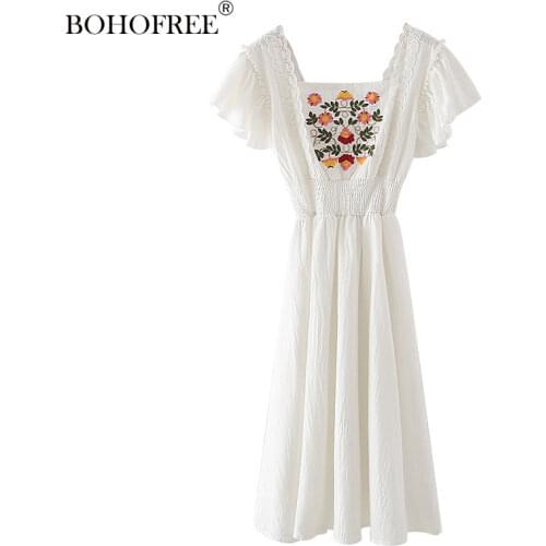 Белые летние платья BOHOFREE China At AliExpress