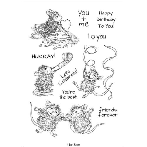 Mouse stamp Clear Stamp for Scrapbooking Transparent Silicone Rubber DIY Photo Album Decor A40