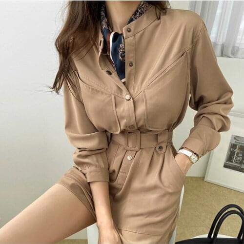 Alien Kitty Women Jumpsuits Elegant Bodysuits Solid Loose Slim High Waist Pocket Office Lady Playsuits Cool Casual Female Pants