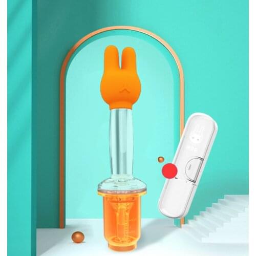 Rabbit baby medicine-feeding artifact baby dropper-type liquid feeder child anti-theft syringe nipple bib bib