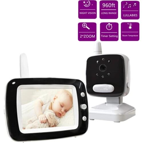 3.5" LCD Screen Digital Video Baby Monitor 2 Way Talk Security Wireless Baby Camera Night Vision Electronic Babysitter