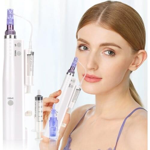 Hydra Injector Derma Pen Nano Mesotherapy Microneedle Pen Pressure Mesogun Portable Water Injector Machine for Face Anti Wrinkle