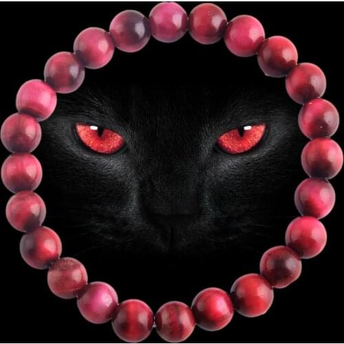 Classic High Quality Natural Stone Red Tiger Eye Mala Beads Buddha Yoga Men Bracelets Bangles Elasticity Rope Women Bracelet