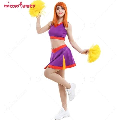 Cheerleader Kim Ann Possible Sportswear Cheerleading Uniform Top and Skirt Outfit Cosplay Costume