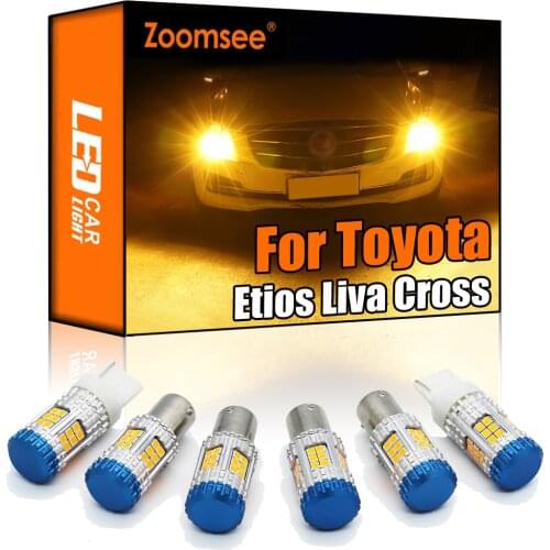 Zoomsee Canbus For Toyota Etios Liva Cross 2010-2020 No Hyper Flash Error Auto LED Turn Signal Light Indicator Bulb PY21W W21W
