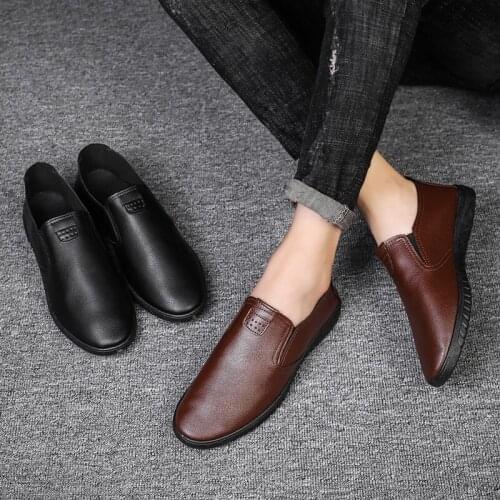 2020 Luxury Brand New Men Casual Moccasins Men Loafers High Quality Leather Shoes Men Flats Driving Shoes Hommes Chaussures