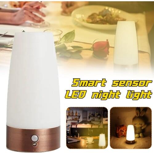 Wholesale LED Night Light Motion Sensor Warm White Night Lamp Indoors Table Lamp for Bedroom Study Office Living Room