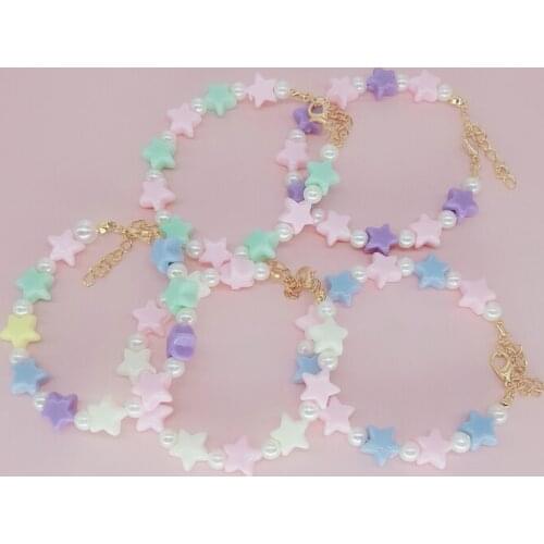 Lolita Lolita Origional Star Bracelet Small Hand Made Japanese Style Soft Girl Beaded