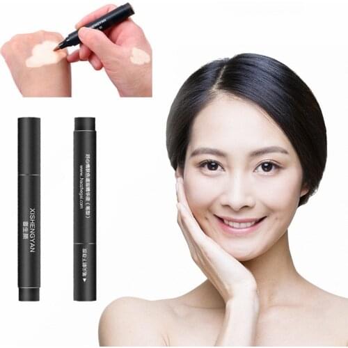 Vitiligo Leukoderma Covering Pen Waterproof Concealer Plant Essence Liquid for Body Face Hidden Discolored Skin Patches Makeup