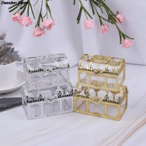 Transparent Organizer Trinket Treasure Storage Mini Home Case Chest Collectibles Desktop Gem Candy Makeup Pirate Jewelry Box