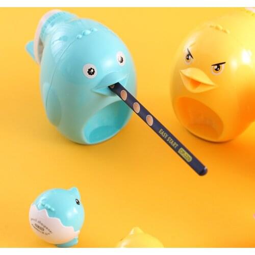 Hand Crank Pencil Sharpener Creative cartoon cute chick Pencil Sharpener Machine Pencil Cutter Office learn Stationery