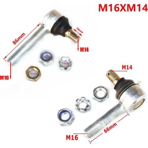 Motorcycle Joint Ball U-joint 14mmX16mm M14XM16 Ball Head Tie Rod End for ATV Quad kart karting Turn joint ball rod Spare Parts